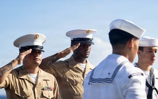 USS Kearsarge Holds a Burial at Sea Ceremony