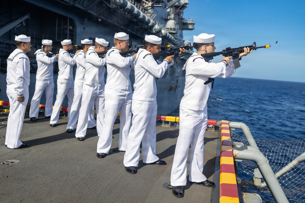 USS Kearsarge Holds a Burial at Sea Ceremony