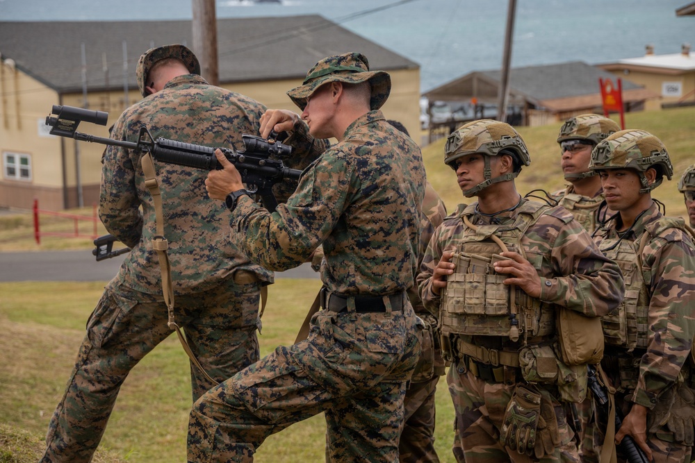 Multinational service members conduct live-fire training during RIMPAC