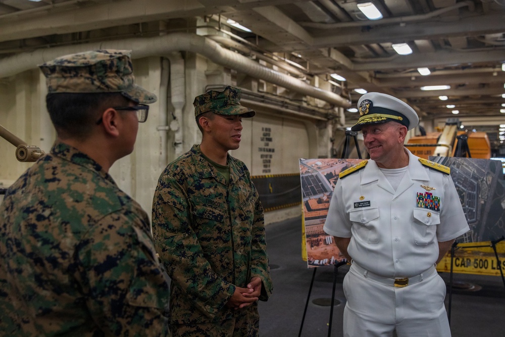Members of the Baltimore Navy League tour USS Arlington (LPD 24) during SAIL 250 Maryland &amp; Airshow Baltimore