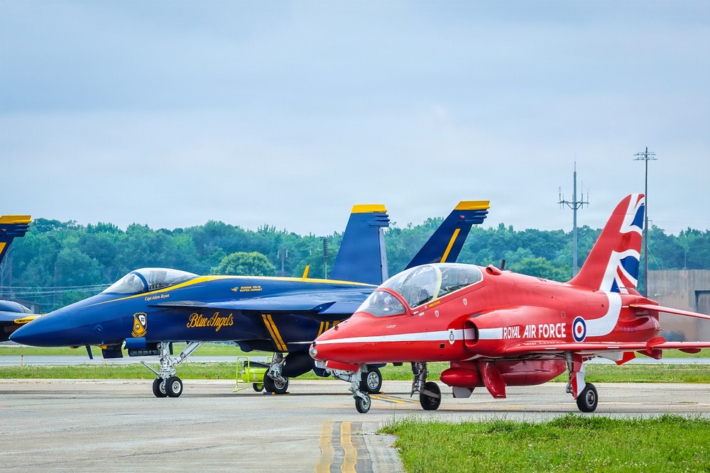 Blue Angels, Red Arrows and F-16 Viper Demo Team prepare for SAIL250 Maryland