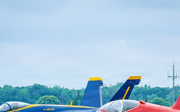 Blue Angels, Red Arrows and F-16 Viper Demo Team prepare for SAIL250 Maryland