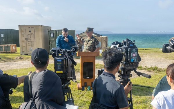 Freedom Banner 26: Local media and Japan Ground Self-Defense Force service members tour humanitarian assistance and disaster relief displays