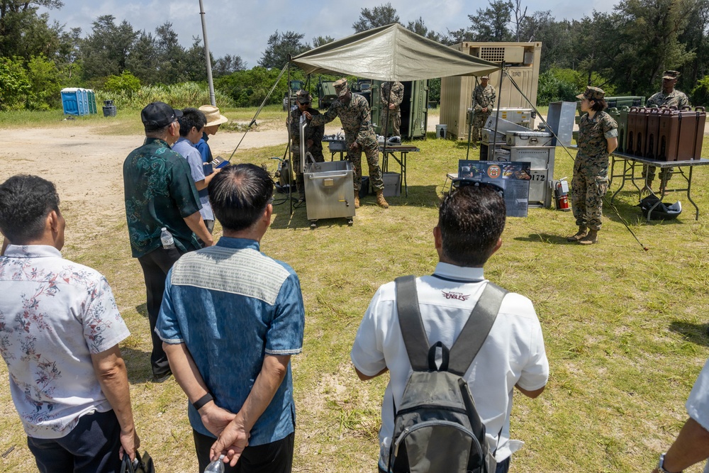 Freedom Banner 26: Local media and Japan Ground Self-Defense Force service members tour humanitarian assistance and disaster relief displays
