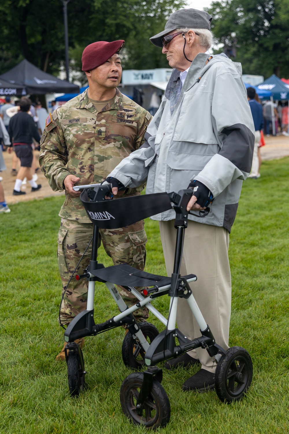 Service Members interact with attendees during the Great American State Fair