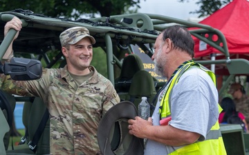 Service Members interact with attendees during the Great American State Fair