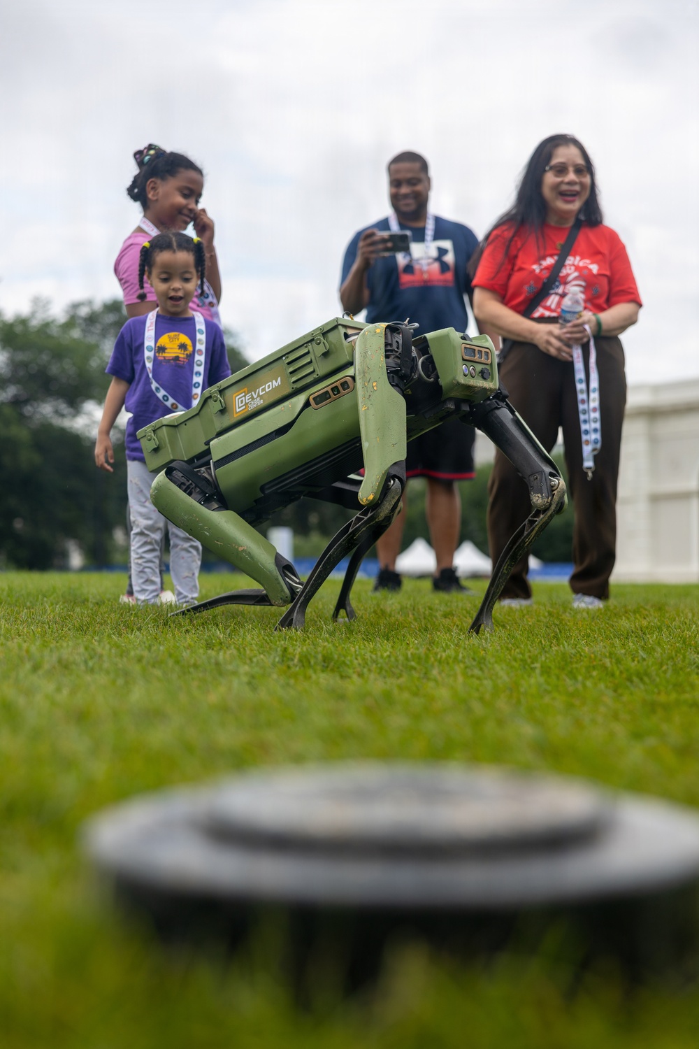 Service Members interact with attendees during the Great American State Fair