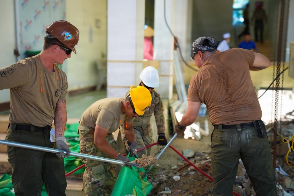 Pacific Partnership 2026 Engineering Team Conduct Renovations at Le Ninh Medical Center in Quang Tri, Vietnam