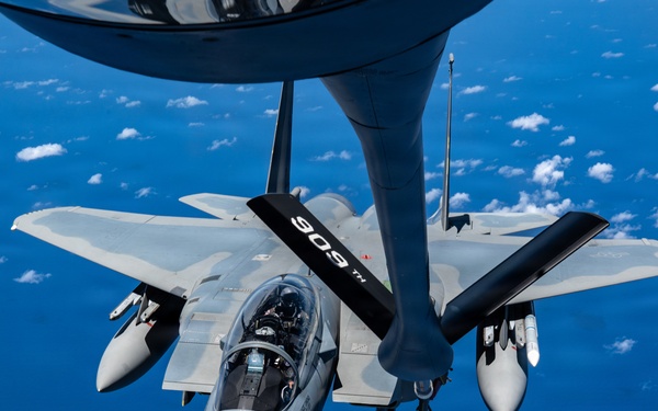F-15EX, F-15E aircraft return to Kadena for training and familiarization