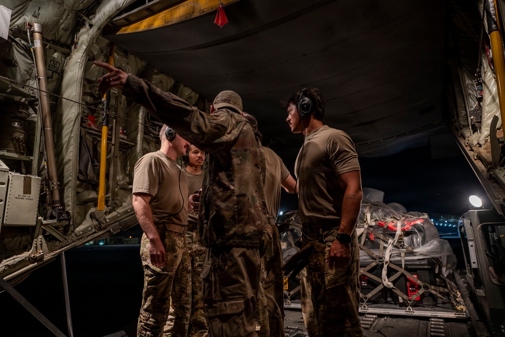 C-130J Overnight Cargo Operation Throughout the U.S. Central Command area of responsibility