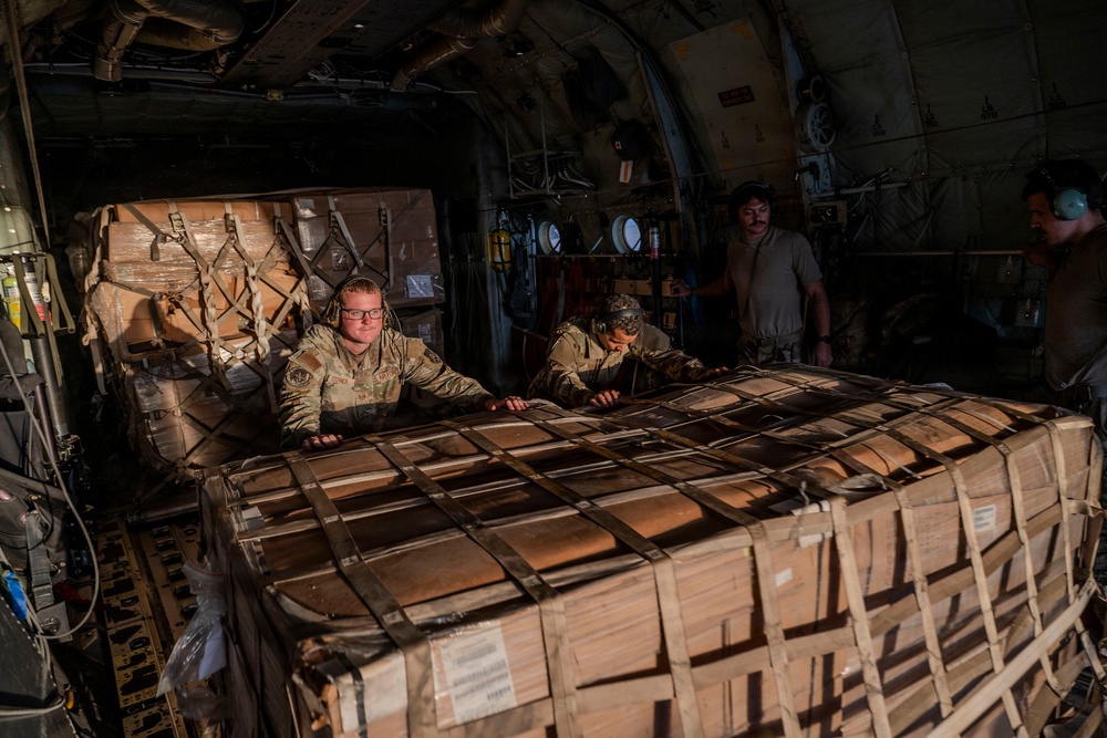 C-130J Overnight Cargo Operation Throughout the U.S. Central Command area of responsibility