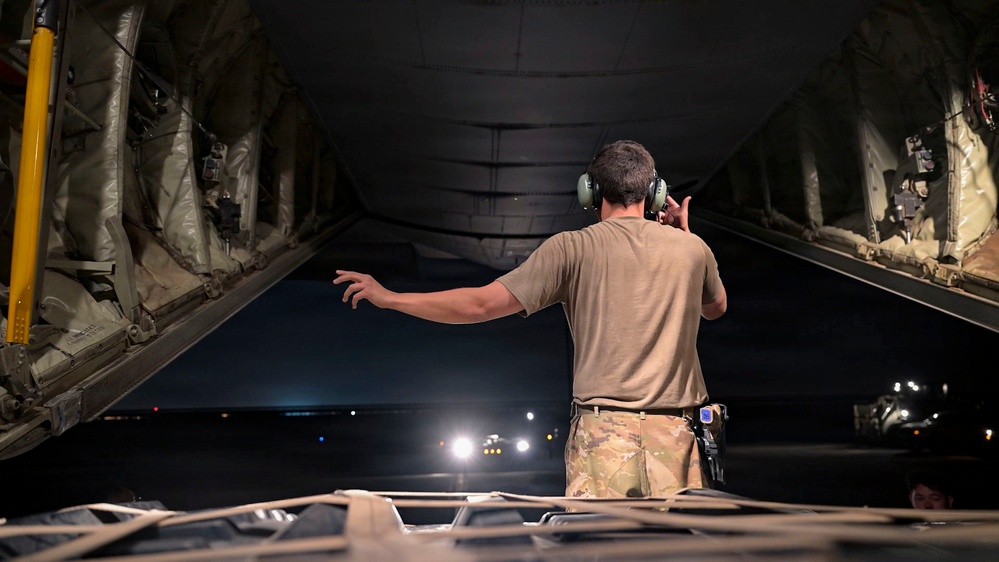 C-130J Overnight Cargo Operation Throughout the U.S. Central Command area of responsibility