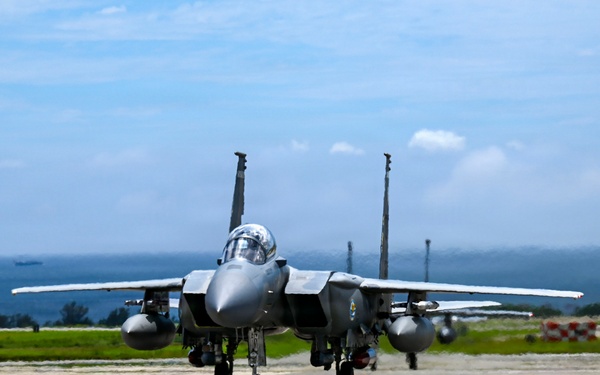 F-15EX, F-15E aircraft return to Kadena for training and familiarization