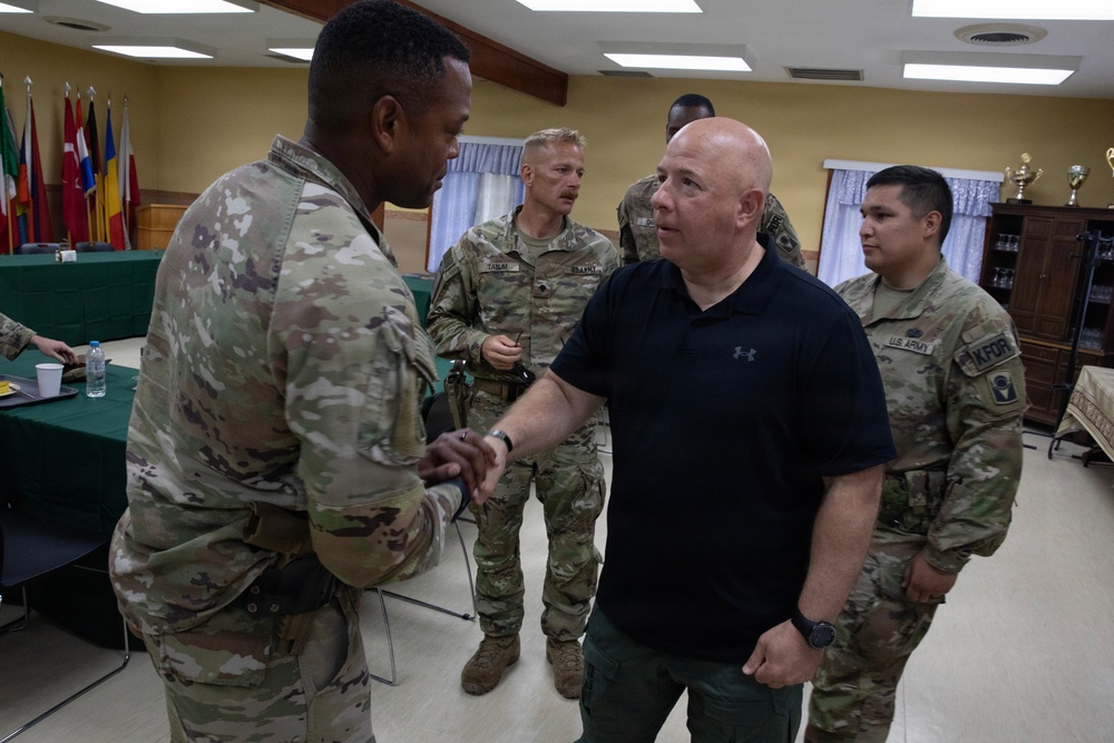 Senior advisor to SECWAR visits KFOR Regional Command East Soldiers