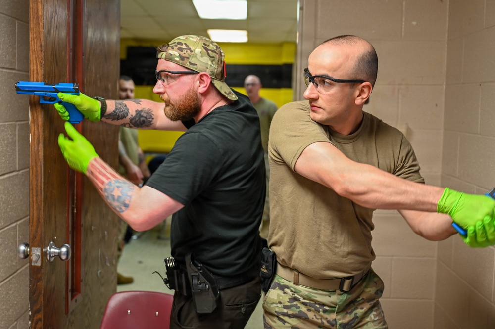 Airmen and Law Enforcement Conduct joint Tactical Combat Casualty Care Training during the Green River IRT Mission