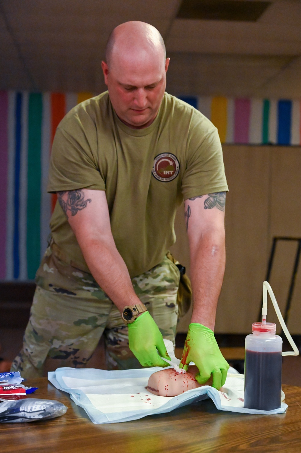 Airmen and Law Enforcement Conduct joint Tactical Combat Casualty Care Training during the Green River IRT Mission