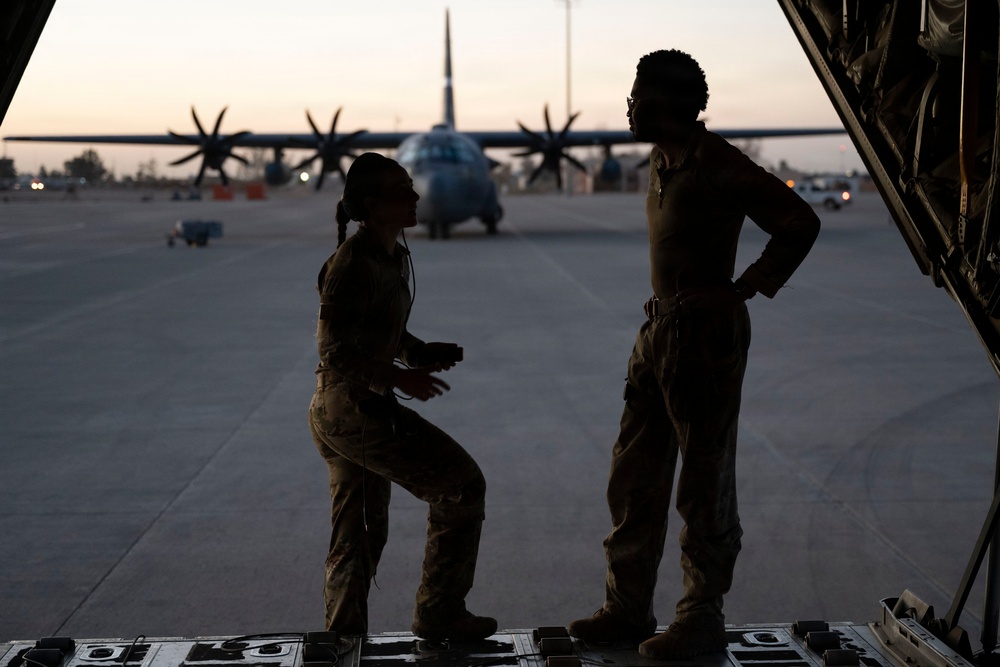 C-130J supports CENTCOM personnel movement