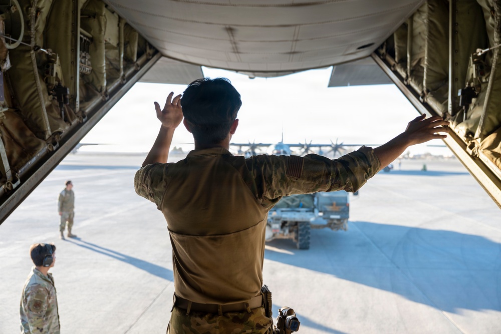 C-130J supports CENTCOM personnel movement