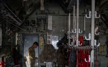 C-130J transports cargo across AOR