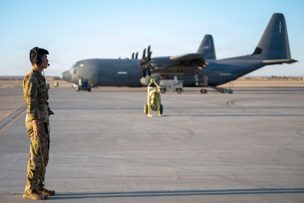 C-130J transports cargo across AOR
