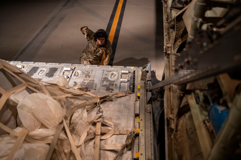 C-130J transports cargo across AOR