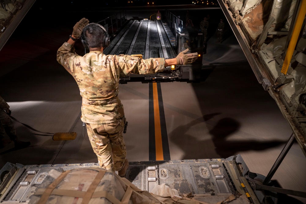 C-130J transports cargo across AOR