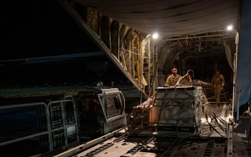 C-130J transports cargo across AOR