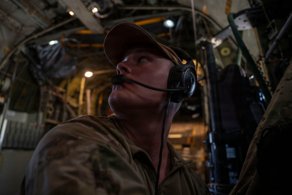 C-130H3 conducts cargo operations across CENTCOM