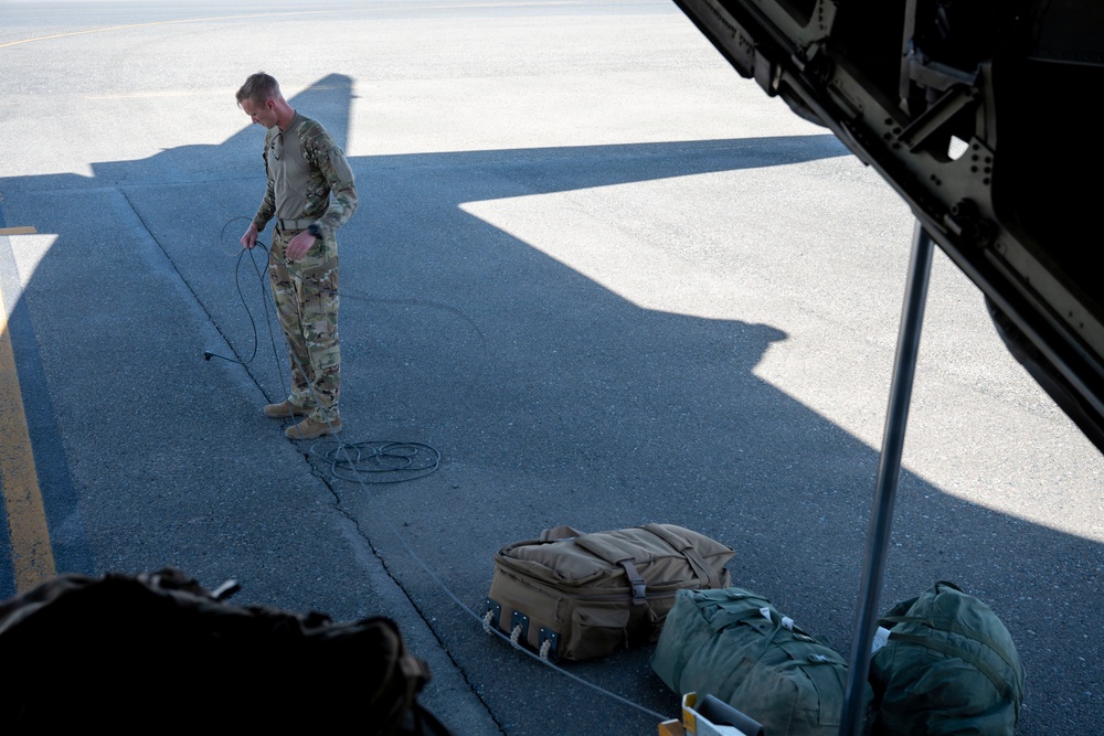 C-130H3 conducts cargo operations across CENTCOM