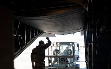 C-130H3 conducts cargo operations across CENTCOM
