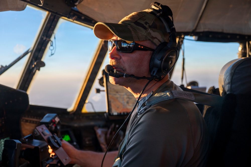 C-130H3 conducts cargo operations across CENTCOM
