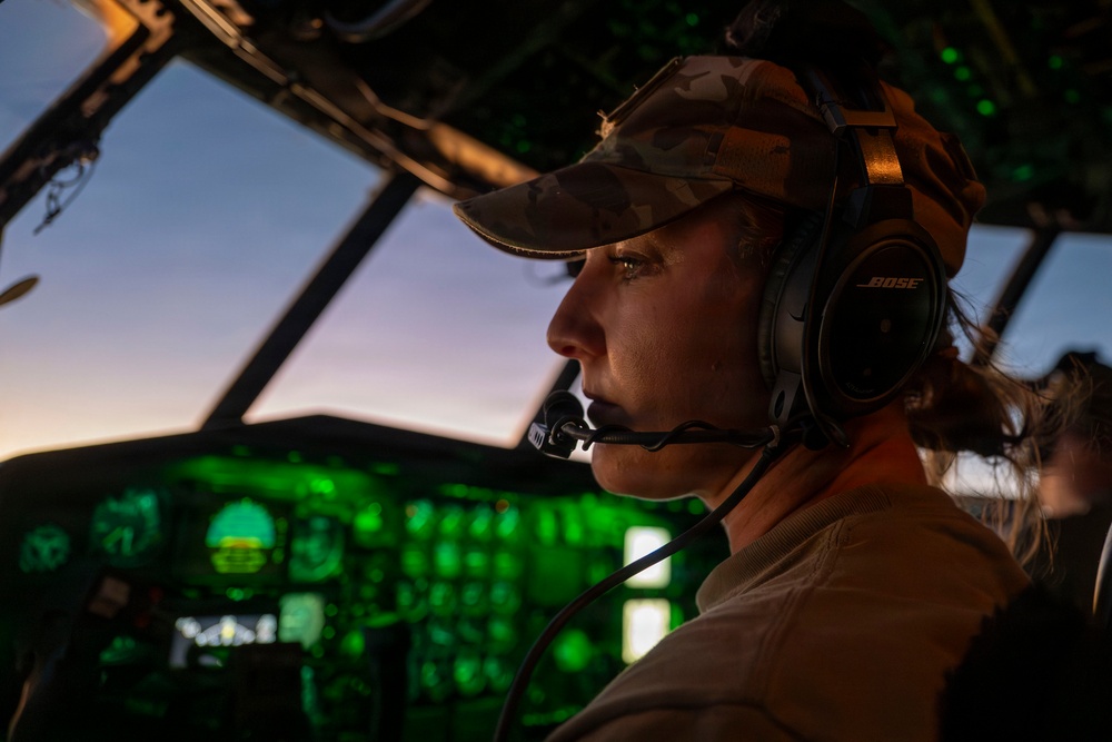 C-130H3 conducts cargo operations across CENTCOM