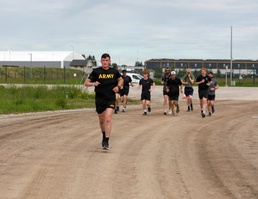 U.S. Army, British, French soldiers participate in a 4x4x48 charity event to help bring awareness to mental health and combat stress