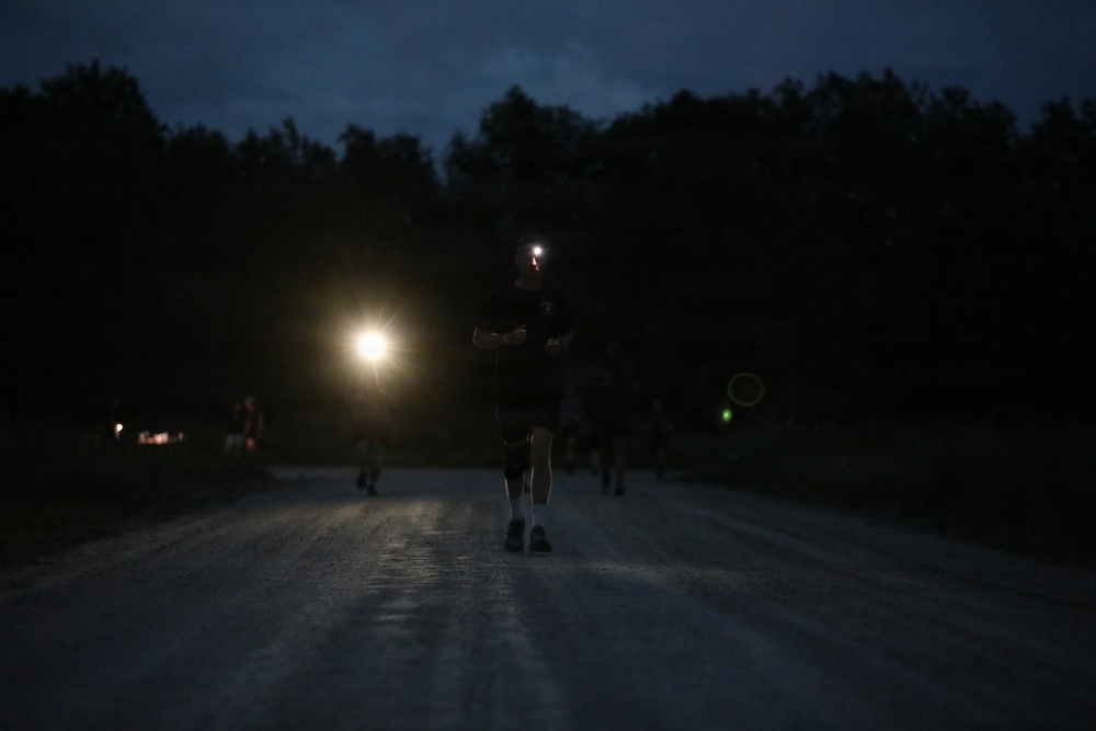U.S. Army, British, French soldiers participate in a 4x4x48 charity event to help bring awareness to mental health and combat stress