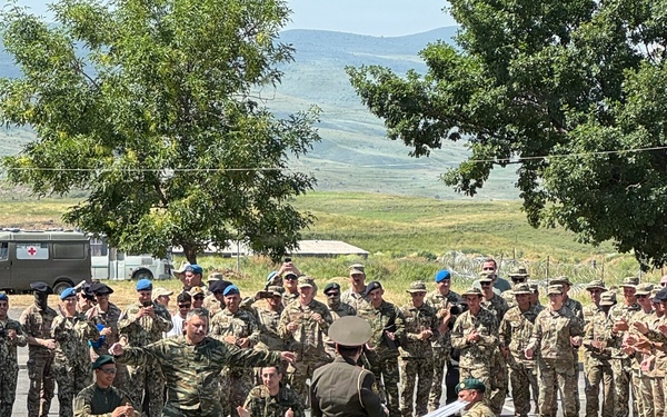 Armenian Military Performs at Exercise Eagle Partnership Ceremony