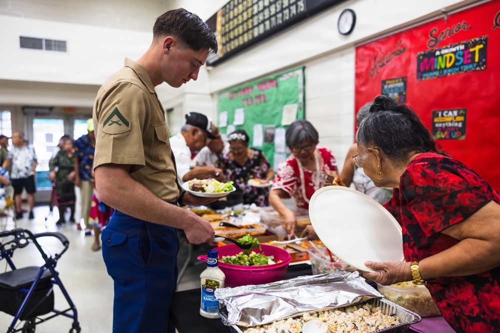 Camp Blaz Marines strengthen community ties during a visit to a Guam senior center