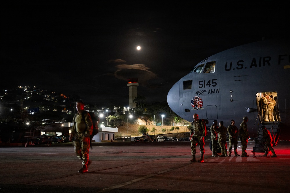 621st CRW Arrives at Simon Bolivar International Airport