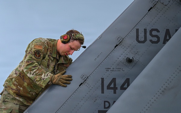 56th RGS load an HH-60W onto a C-17 for a routine deployment