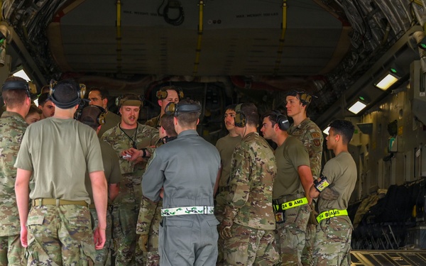 56th RGS load an HH-60W onto a C-17 for a routine deployment