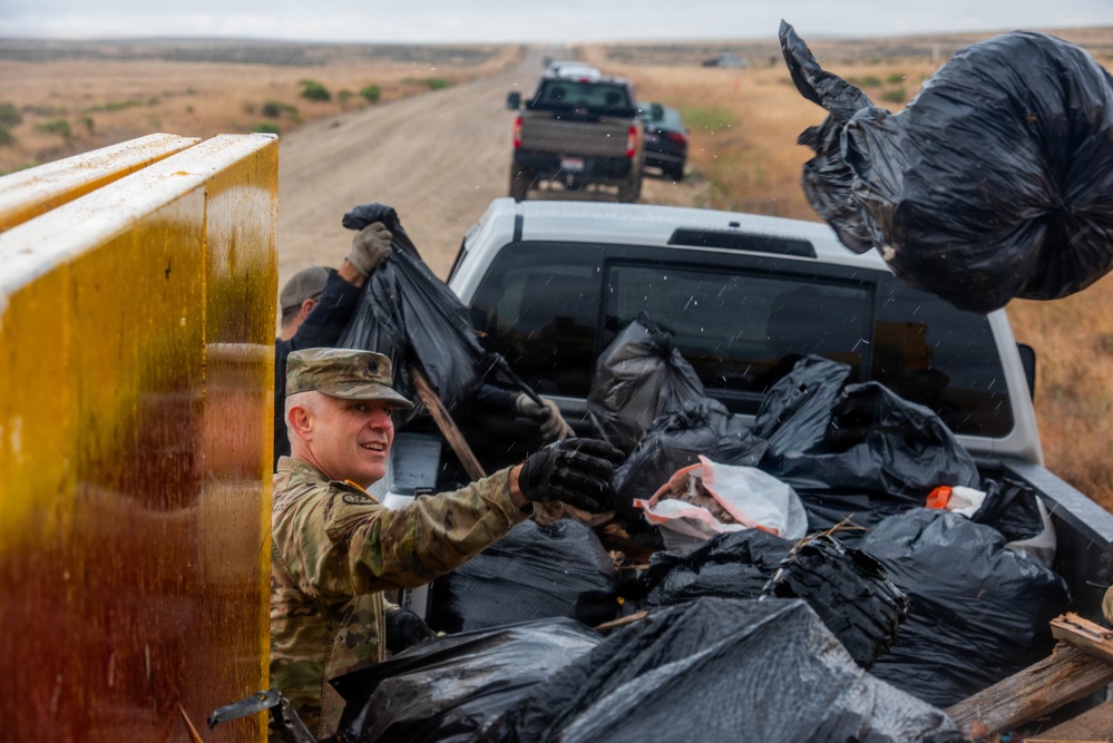 Guardsmen, Volunteers Clean Up Birds of Prey National Conservation Area