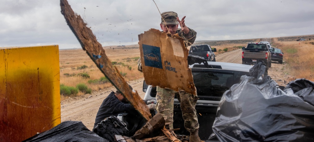 Guardsmen, Volunteers Clean Up Birds of Prey National Conservation Area