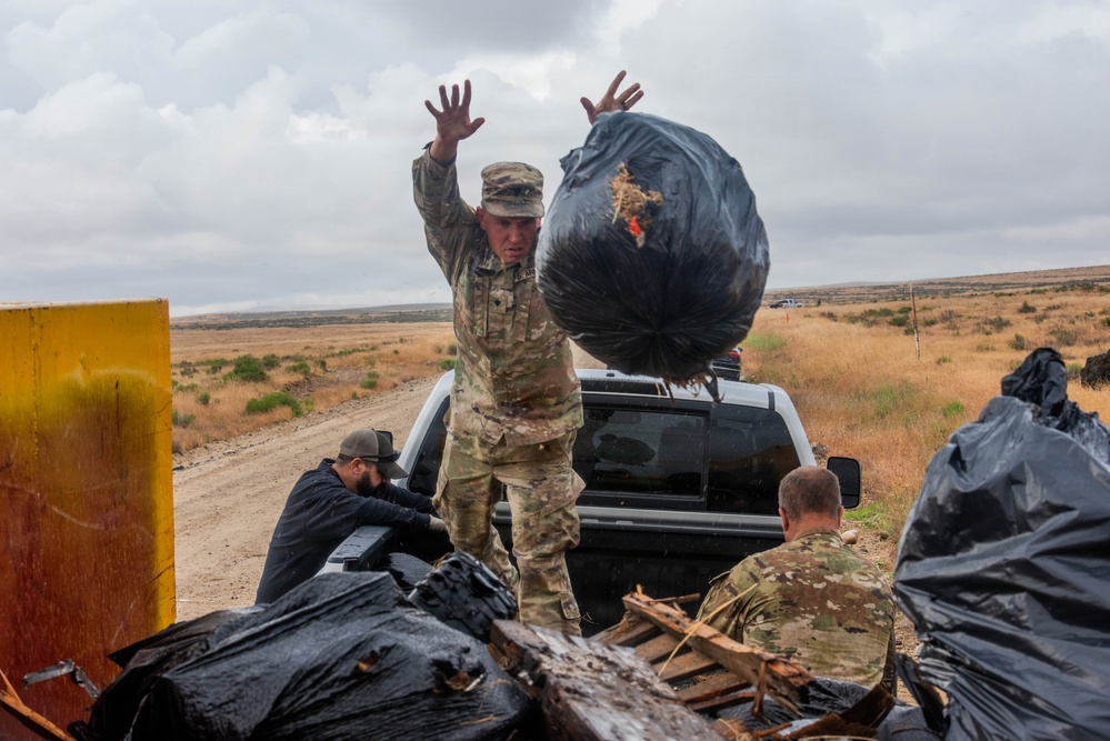 Guardsmen, Volunteers Clean Up Birds of Prey National Conservation Area