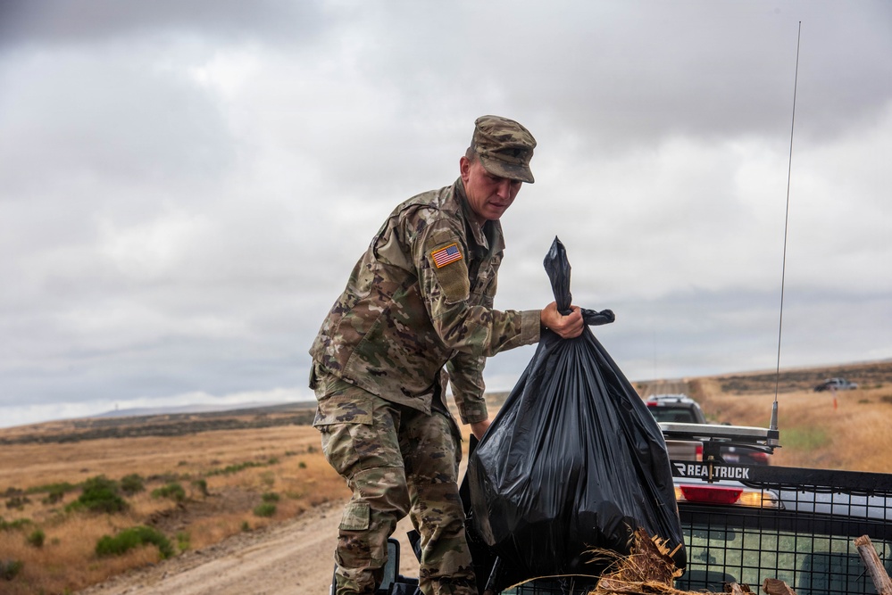 Guardsmen, Volunteers Clean Up Birds of Prey National Conservation Area