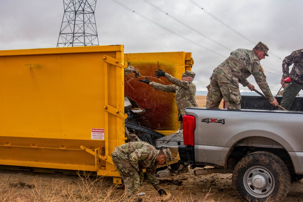 Guardsmen, Volunteers Clean Up Birds of Prey National Conservation Area