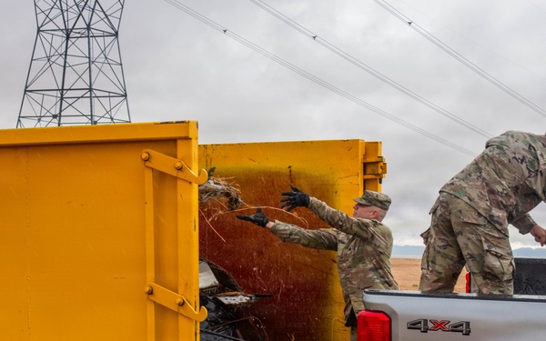 Guardsmen, Volunteers Clean Up Birds of Prey National Conservation Area