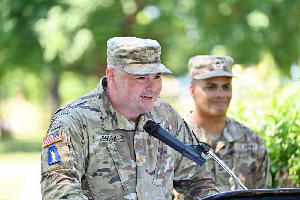 Incoming ASA HHC Commander Addresses Troops at JB MDL Fort Dix Ceremony