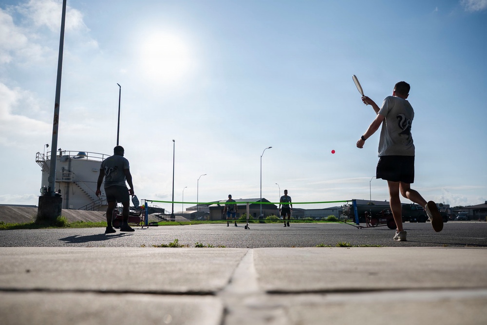 125th Fighter Wing Airmen build camaraderie through pickleball PT