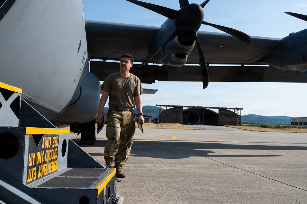 37th AS honors America's 250th anniversary over Belgium