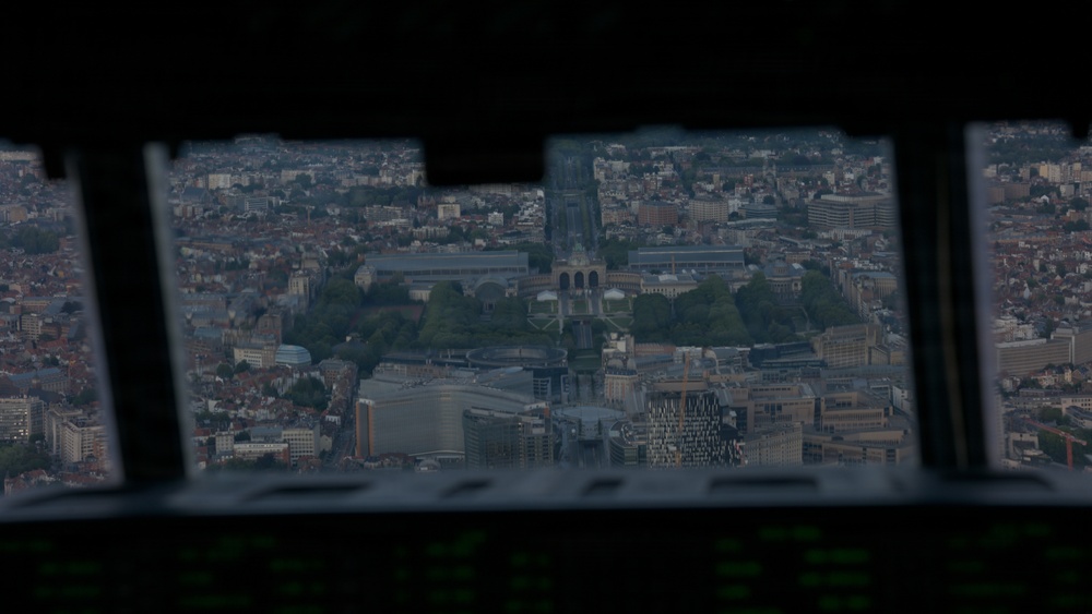 37th AS honors America's 250th anniversary over Belgium