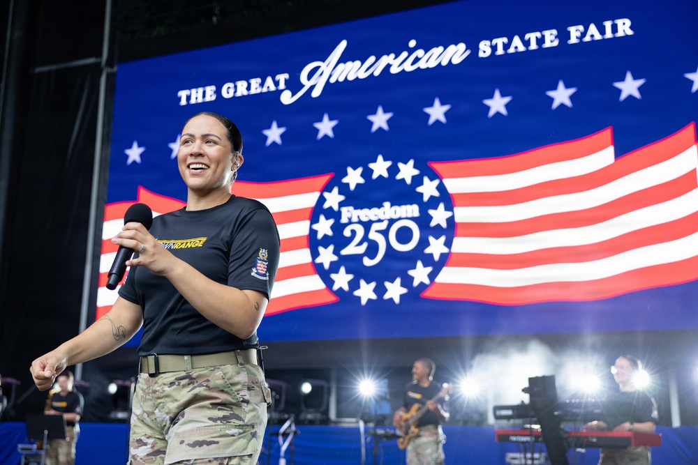 U.S. Army Band Downrange performs at the Great American State Fair